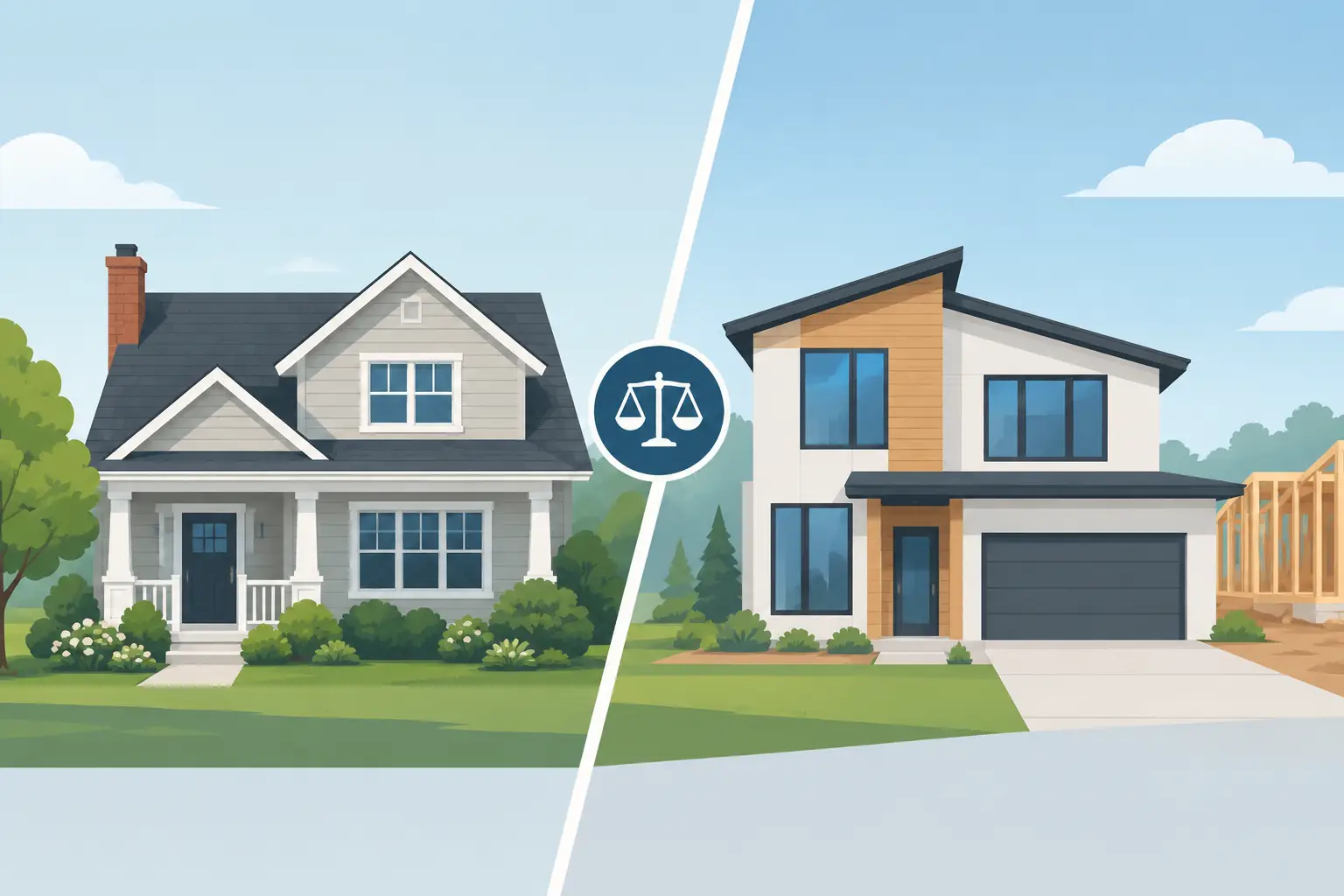 Resale Homes Versus New Construction Compared